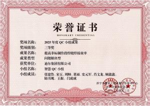 公司荣获“提高高压电缆头一次制作合格率”市级QC成果三等奖