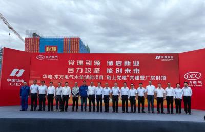 迪尔集团受邀参加华电-东方电气木垒二氧化碳储能项目 “链上党建”共建暨厂房封顶活动